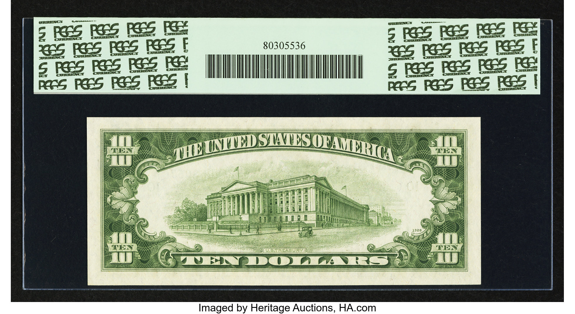image for: Fr. 2010-J $10 1950 Wide Federal Reserve Note. PCGS Superb Gem New 68PPQ....