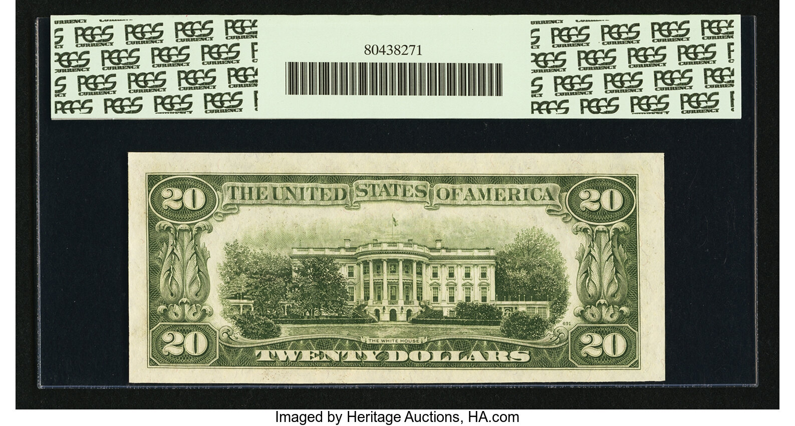 image for: Fr. 2058-E $20 1934D Narrow Federal Reserve Note. PCGS Gem New 65PPQ....