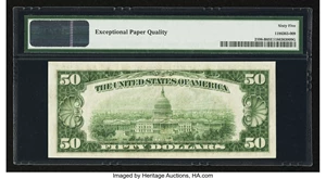 image for: Fr. 2106-B $50 1934D Federal Reserve Note. PMG Gem Uncirculated 65 EPQ....