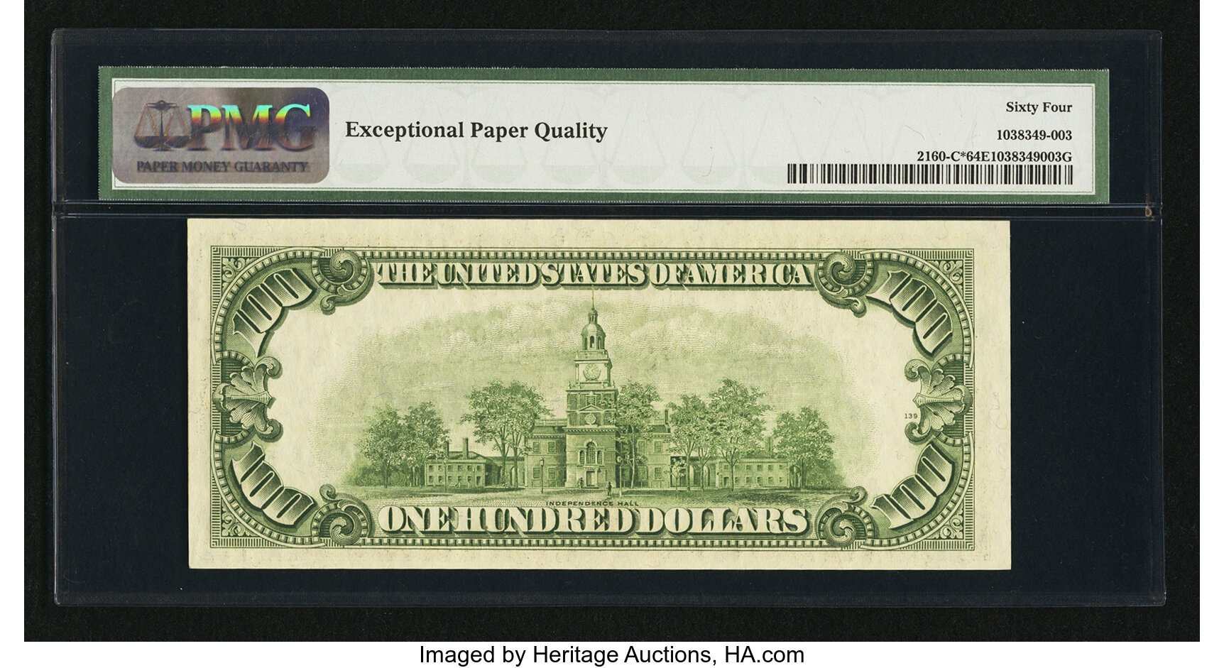 image for: Fr. 2160-C* $100 1950C Federal Reserve Note. PMG Choice Uncirculated 64 EPQ....