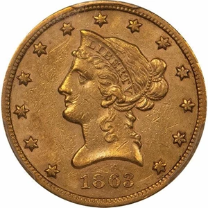 image for: $10 1863-S PCGS AU53