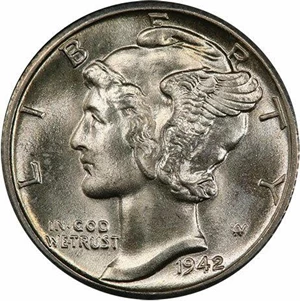 image for: 10C 1942/1-D PCGS MS66+ FB CAC