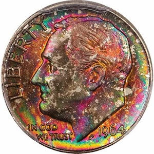 image for: 10C 1964-D PCGS MS67+ FB QA