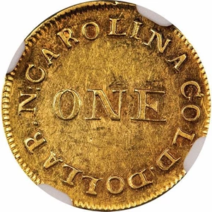 image for: G$1 1831-34 C. BECHTLER. 30G. NGC AU58