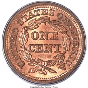 image for: 1848 1C MS65 Red and Brown PCGS. CAC. N-35, R.1....