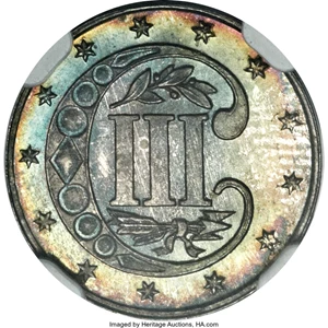 image for: 1870 3CS PR67 Cameo NGC....