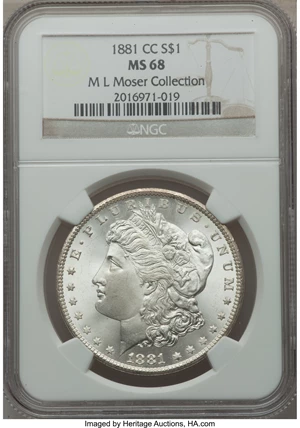 image for: 1881-CC $1 MS68 NGC....