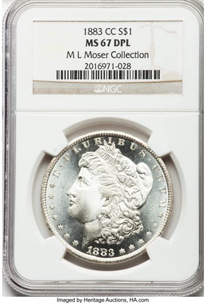 image for: 1883-CC $1 MS67 Deep Mirror Prooflike NGC....