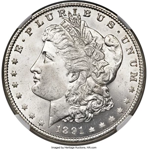 image for: 1891 $1 MS66 NGC....