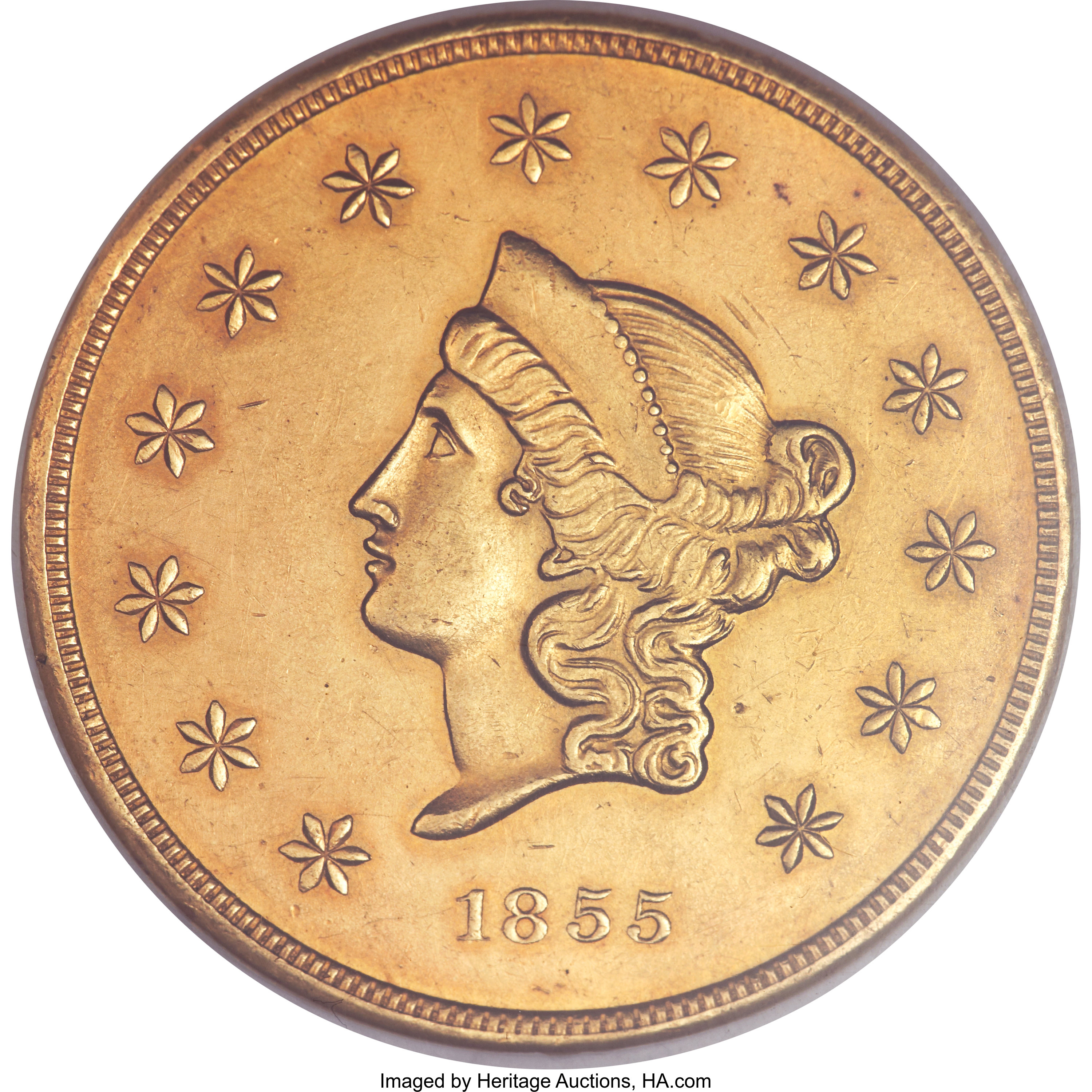 1855 G$50 Wass, Molitor & Co., K-9 MS