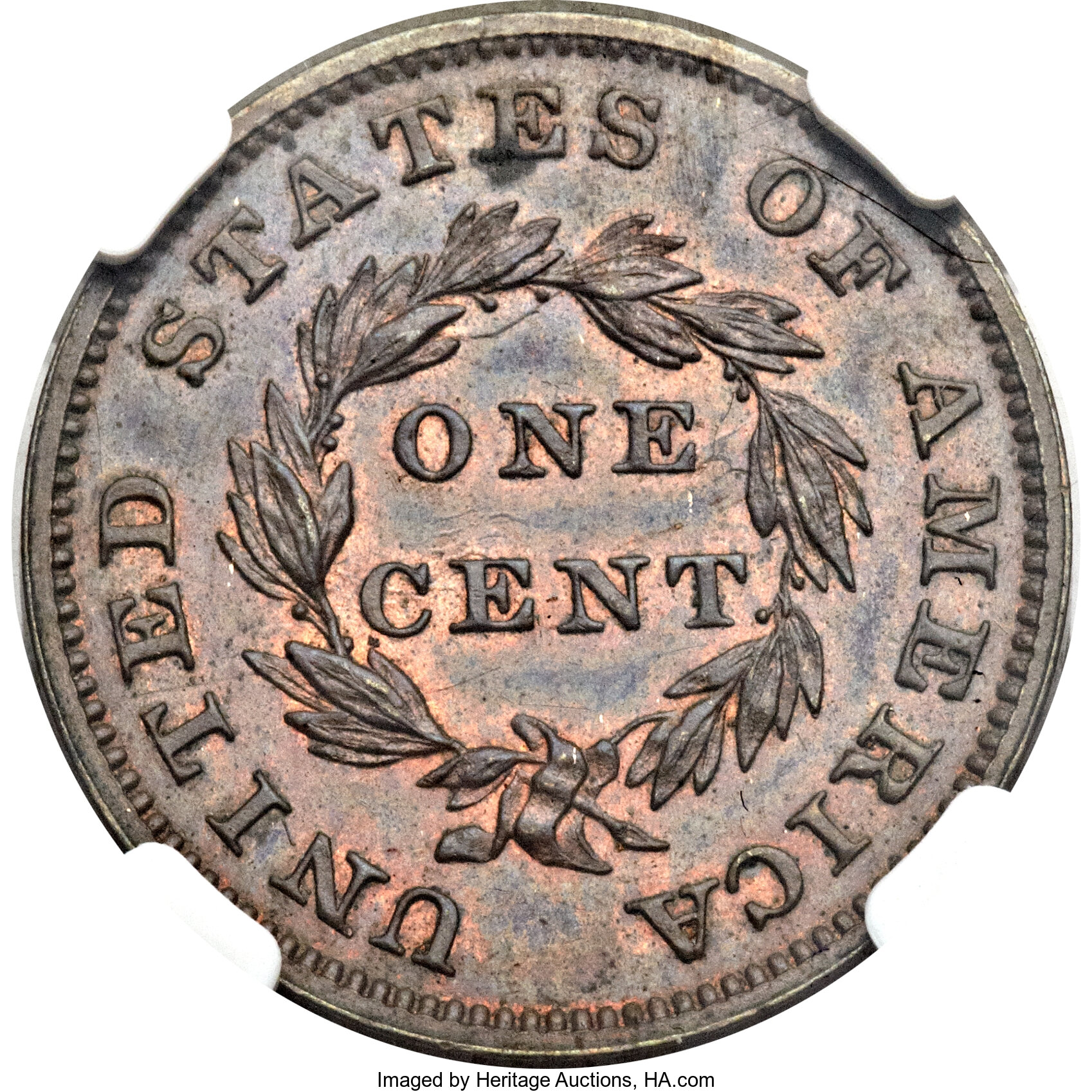 image for: 1855 P1C Flying Eagle Cent, Judd-167 Original, Pollock-193, R.5, PR64 Red and Brown NGC....