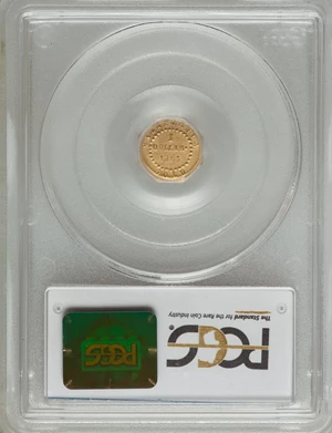 image for: 1863 $1 Liberty Octagonal Dollar Restrike, BG-1307A, R.1, AU53 PCGS. NGC Census: (0/0). PCGS Population (1/6)....