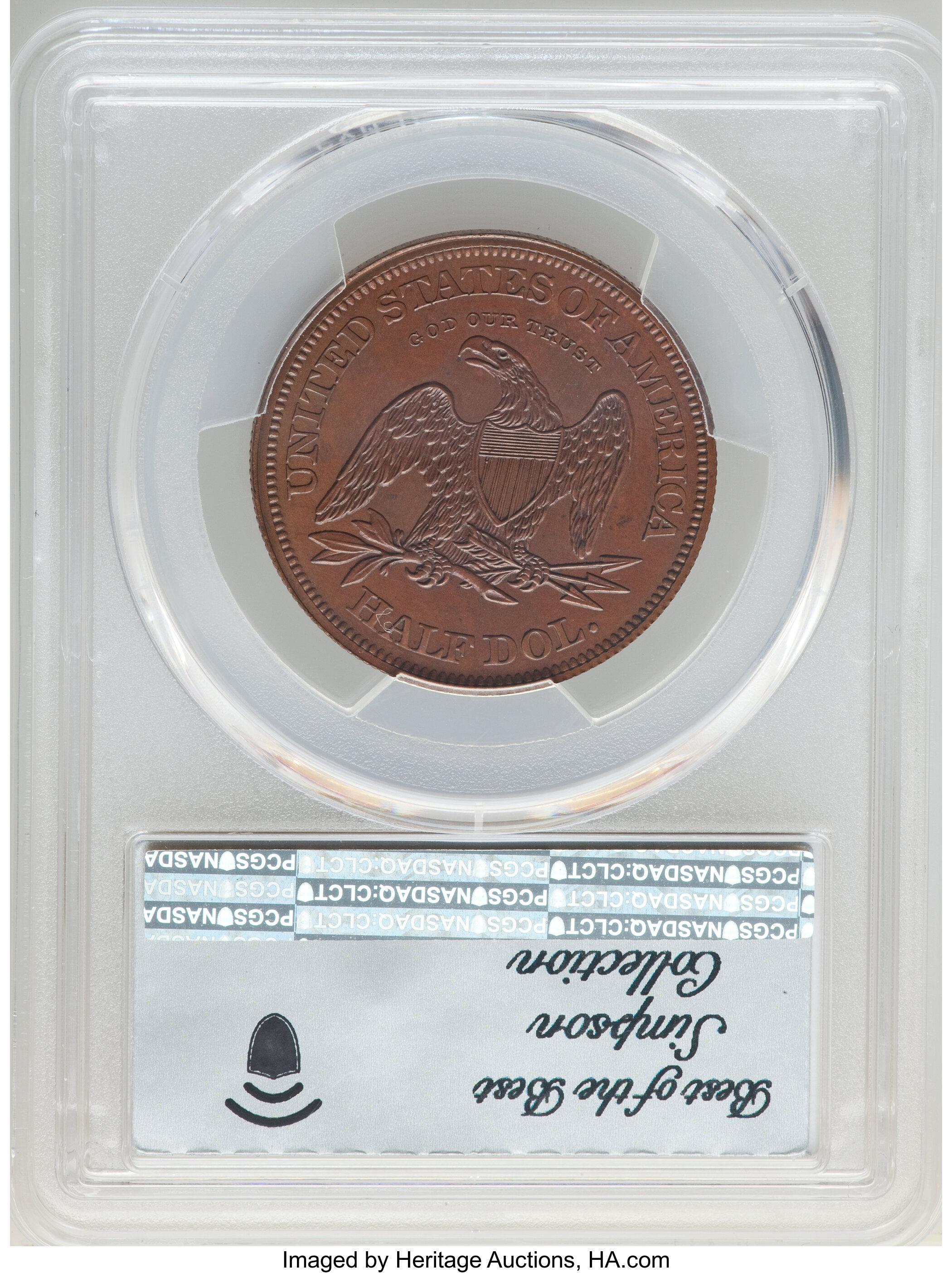 image for: 1861 P50C Half Dollar, Judd-280, Pollock-331, Low R.7, PR64 Brown PCGS....