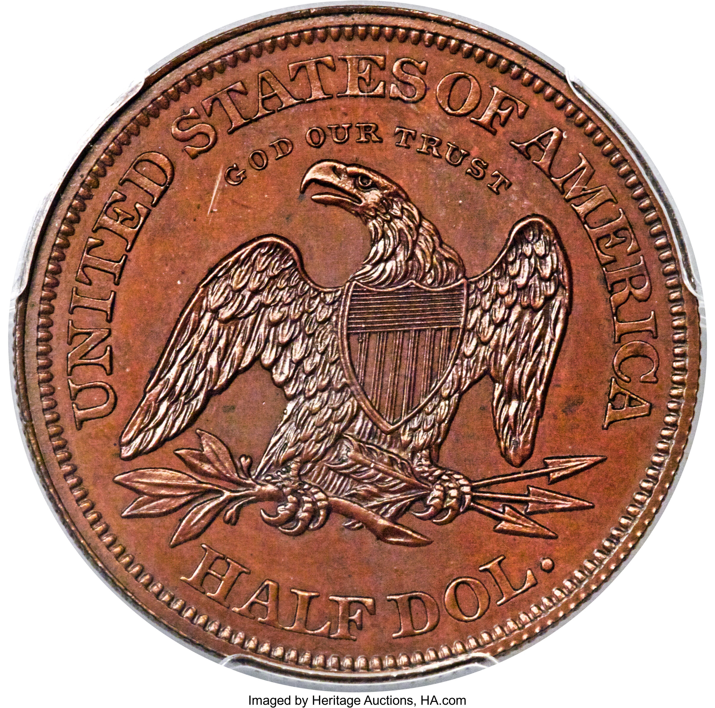 image for: 1861 P50C Half Dollar, Judd-280, Pollock-331, Low R.7, PR64 Brown PCGS....