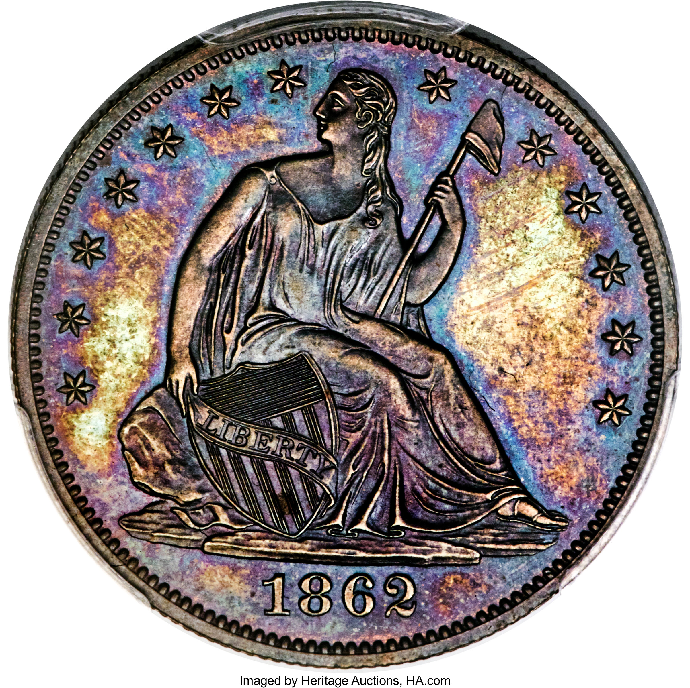 image for: 1862 50C Half Dollar, Judd-296, Pollock-354, High R.6, PR65 Brown PCGS....