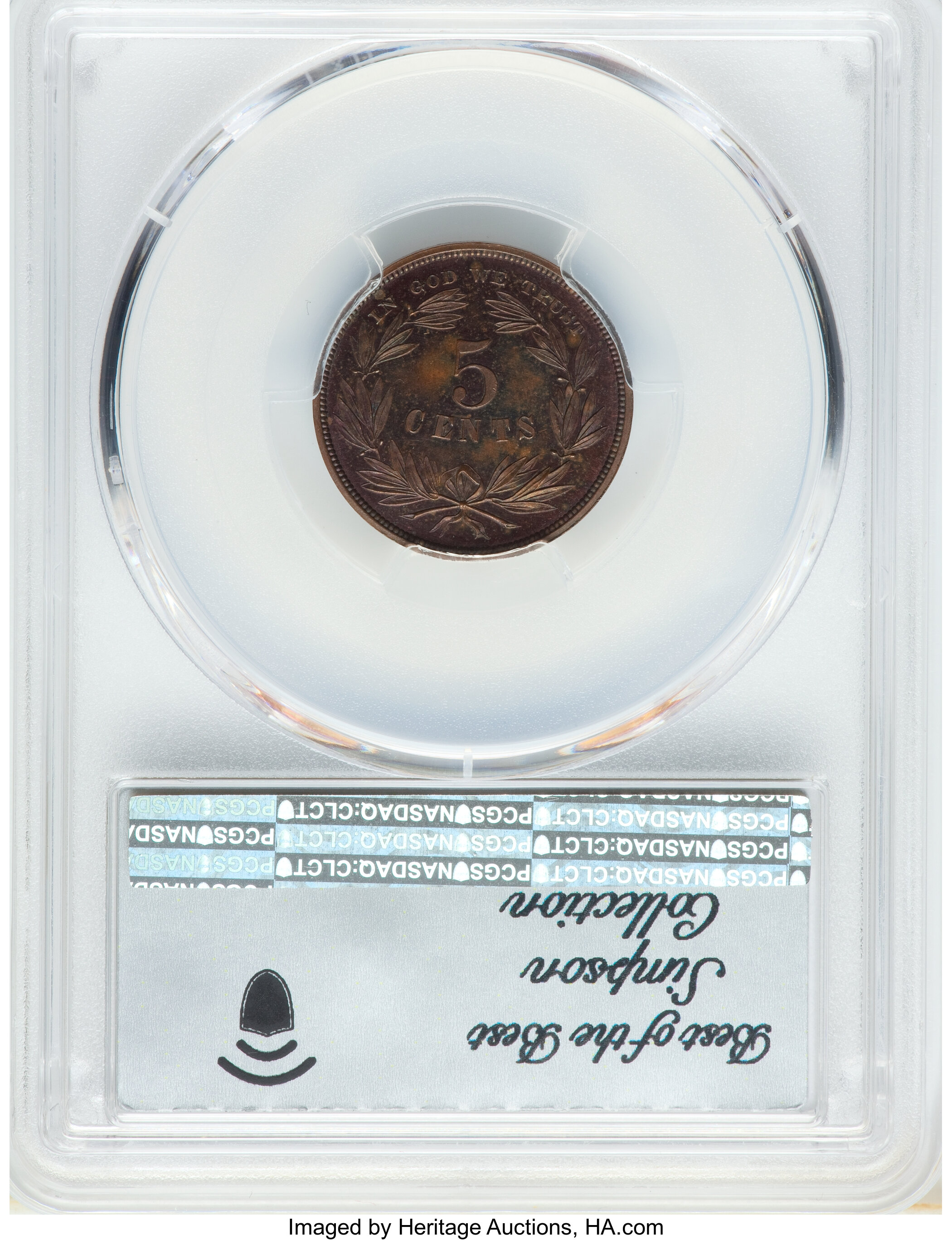 image for: 1866 5C Washington Five Cents, Judd-462, Pollock-536, Baker-45B, Musante GW-772, Low R.7, PR64 Brown PCGS....