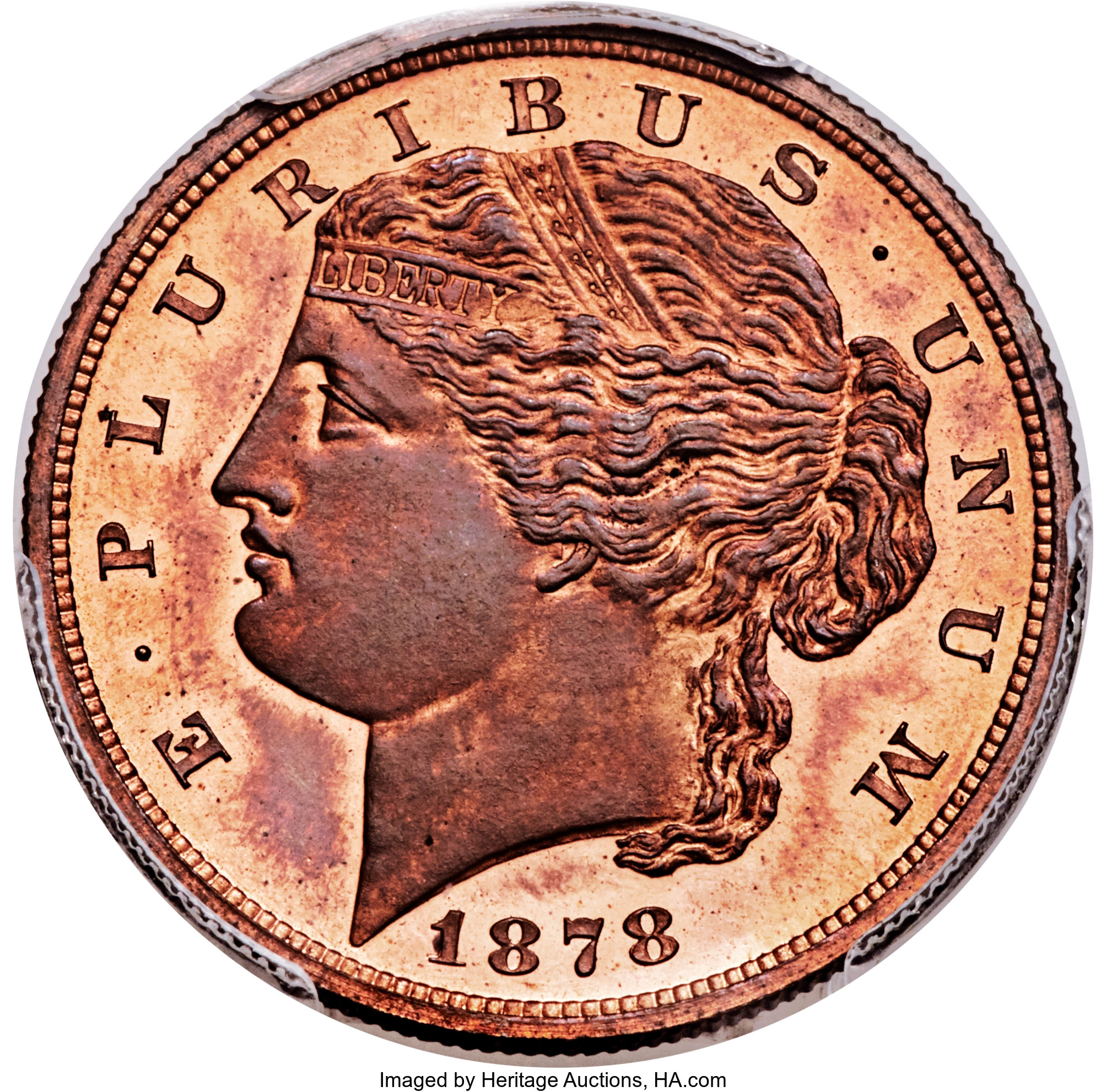 image for: 1878 $5 Five Dollar, Judd-1573, Pollock-1762, Low R.7, PR66+ Red and Brown PCGS. CAC....