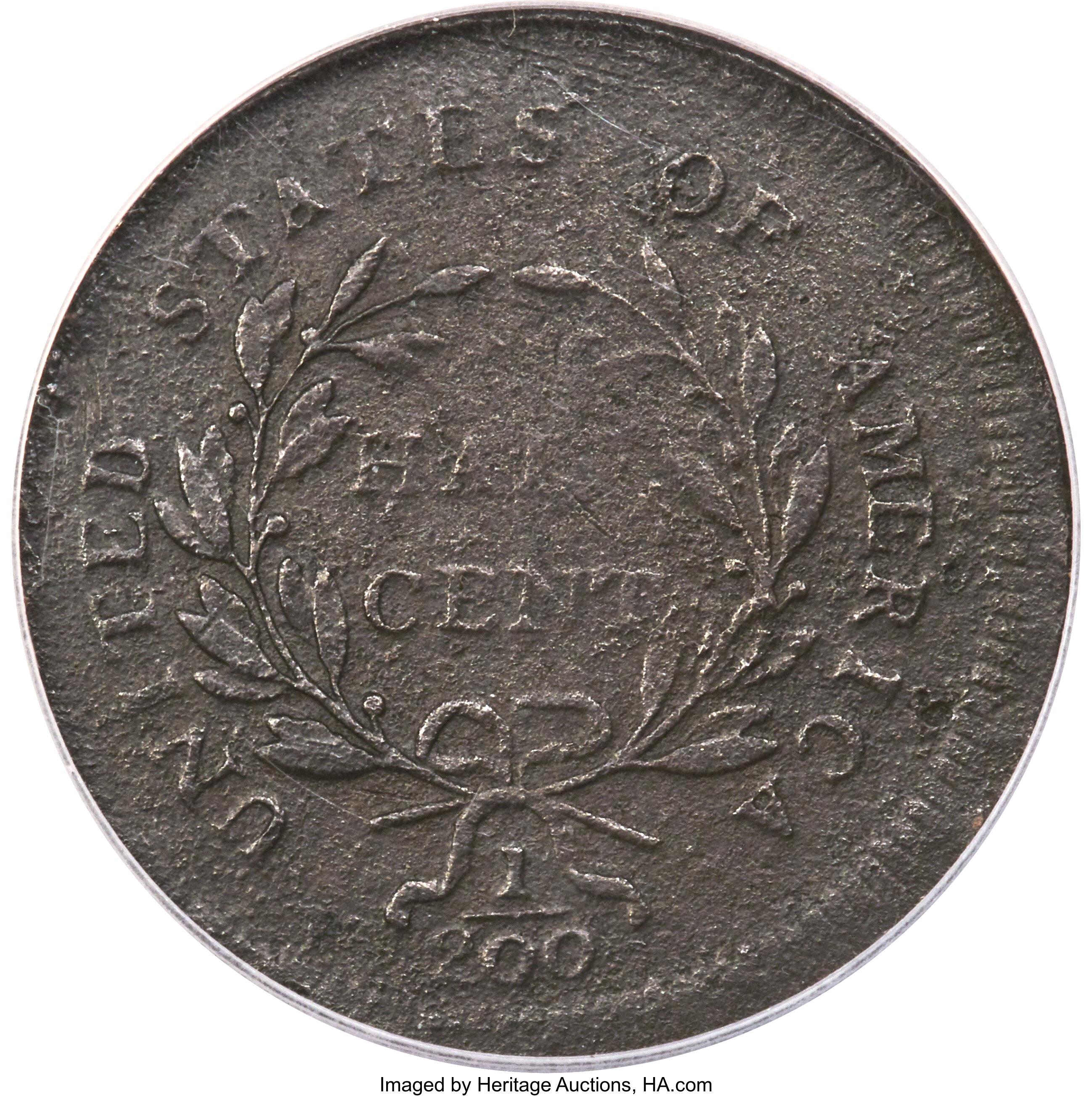 1796 1/2c Pole MS BN VF35 BN thumbnail 18