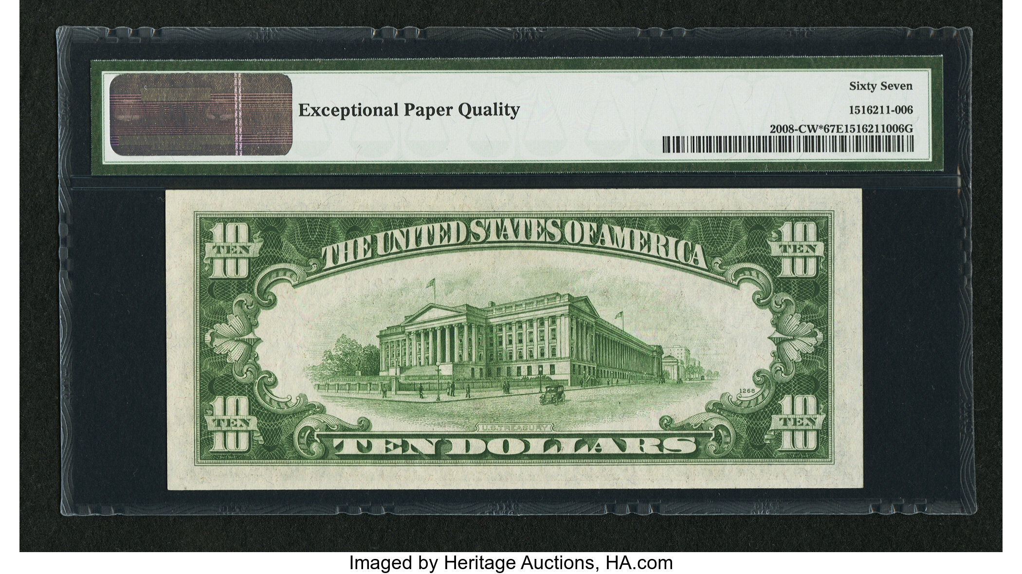 image for: Fr. 2008-C* $10 1934C Wide Federal Reserve Note. PMG Superb Gem Uncirculated 67 EPQ....