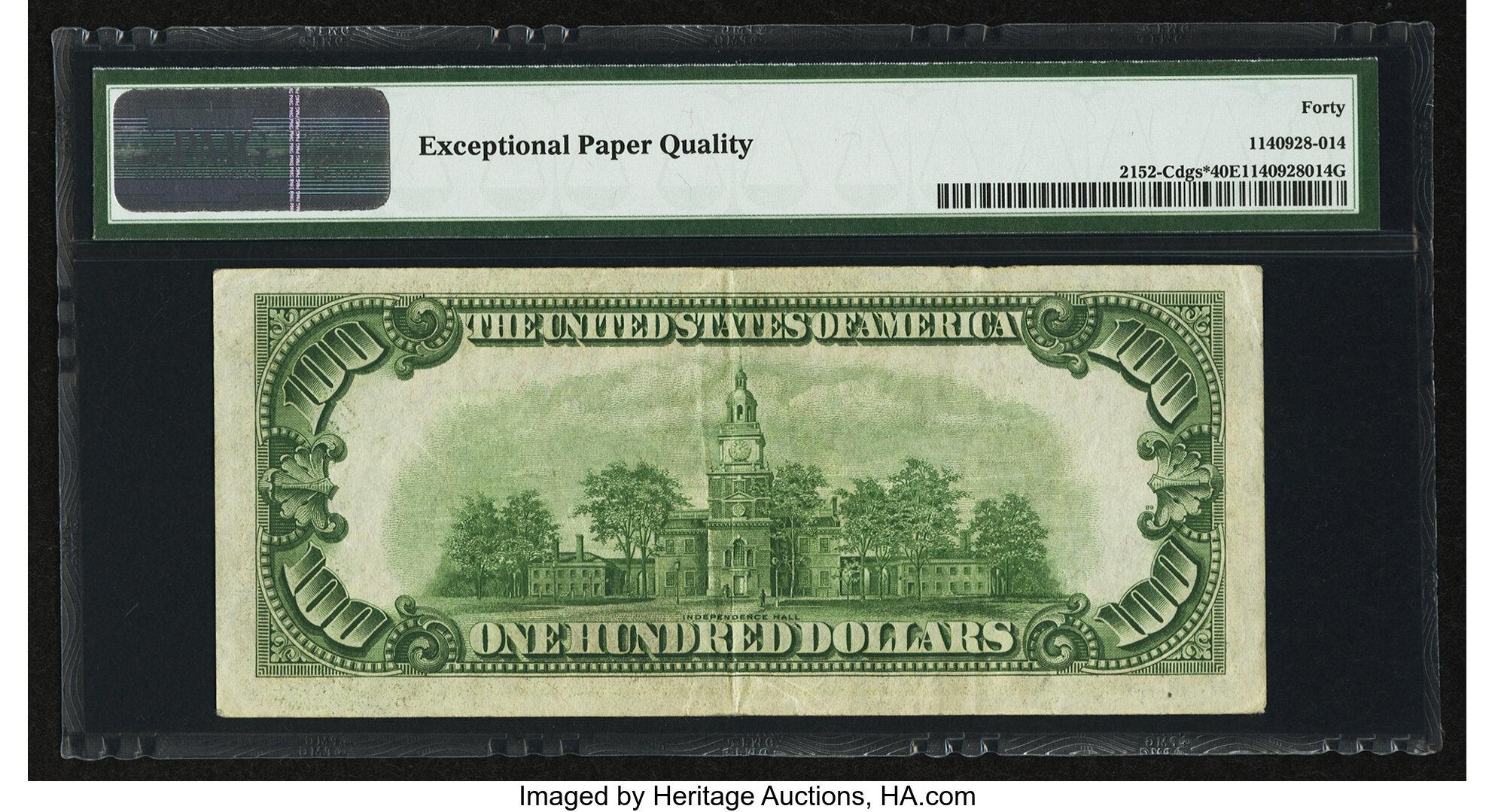 image for: Fr. 2152-C* $100 1934 Federal Reserve Note. PMG Extremely Fine 40 EPQ....