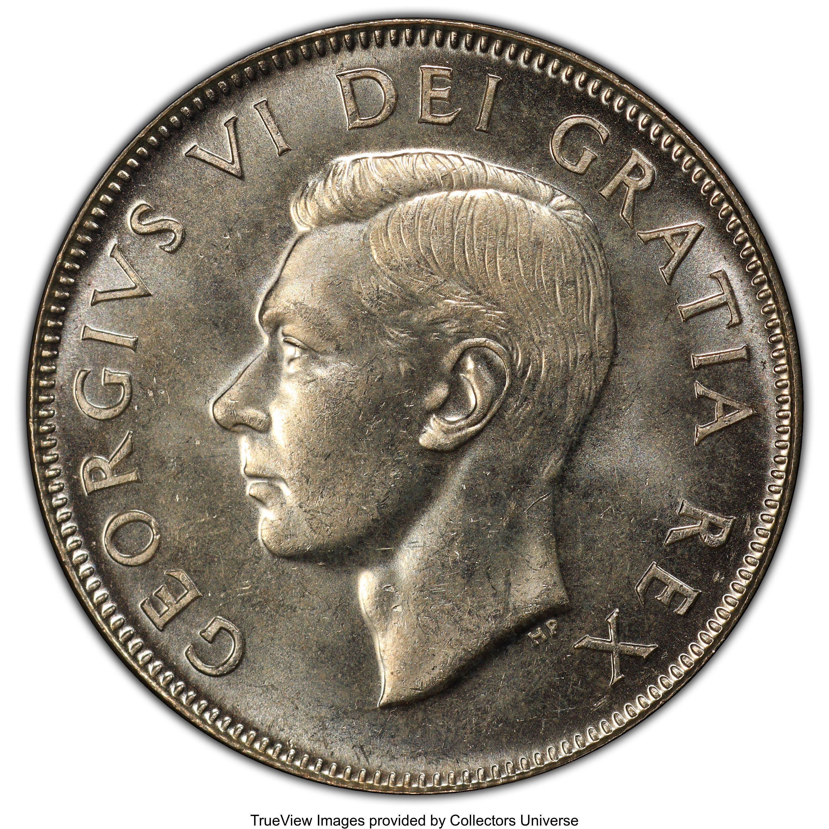 image for: George VI "No Design in O" 50 Cents 1950 MS65 PCGS