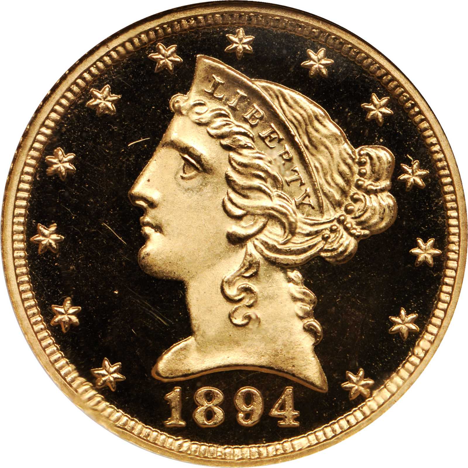 image for: 1894 Liberty Half Eagle. Proof-67 * Ultra Cameo (NGC).