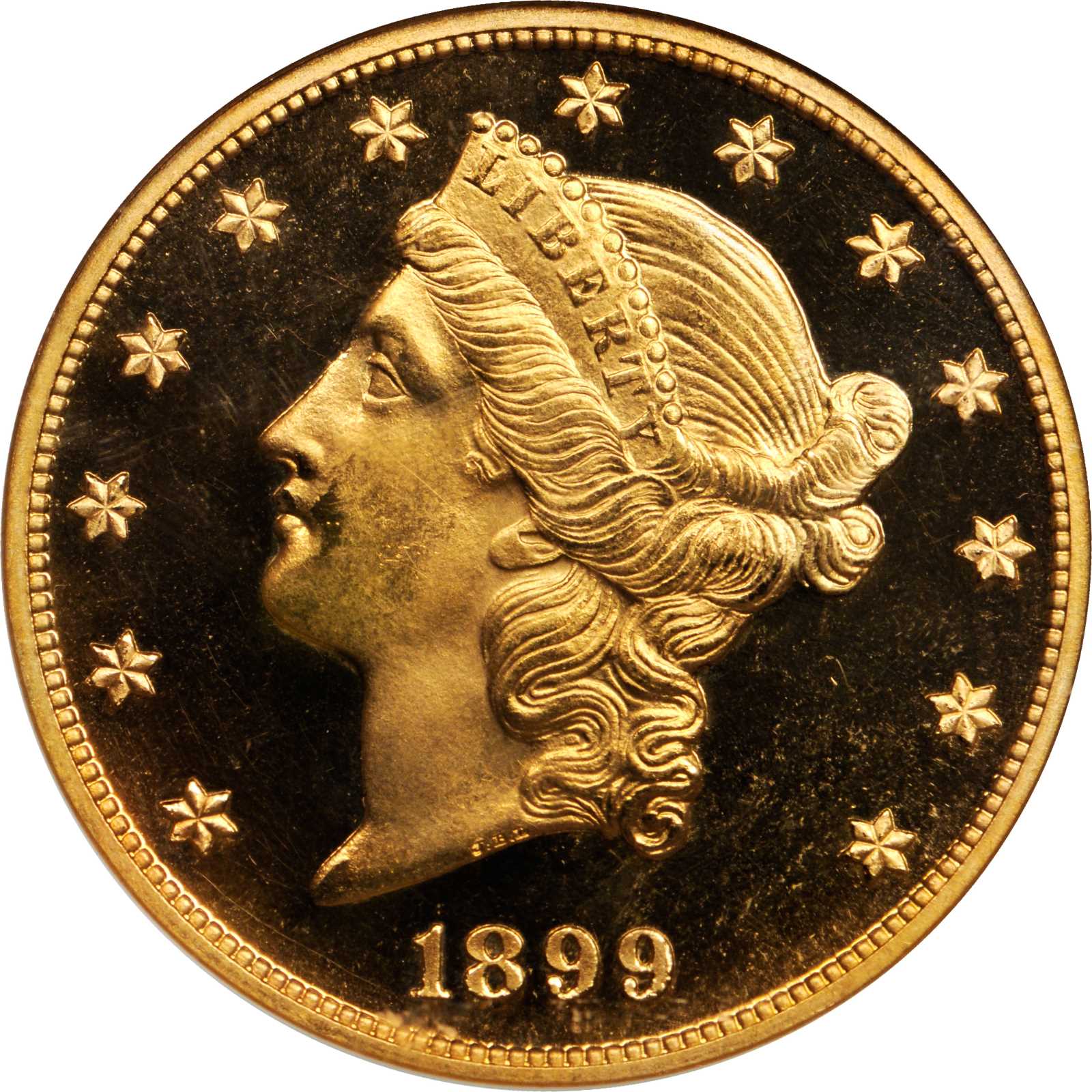 image for: 1899 Liberty Double Eagle. Proof-65 Ultra Cameo (NGC).