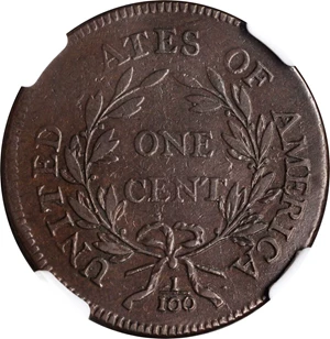 image for: 1795 Liberty Cap Cent. S-77. Rarity-3. Noyes Die State B. Plain Edge. VF-35 BN (NGC).