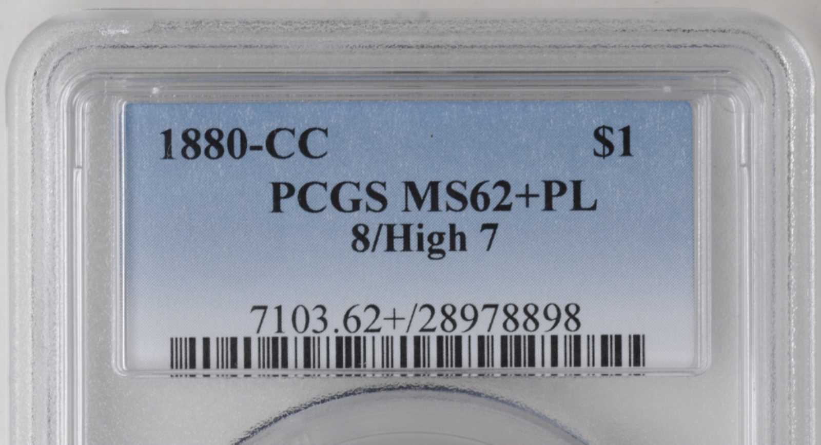 1880-CC $1  8/High 7 MS PL MS61 PL thumbnail 3