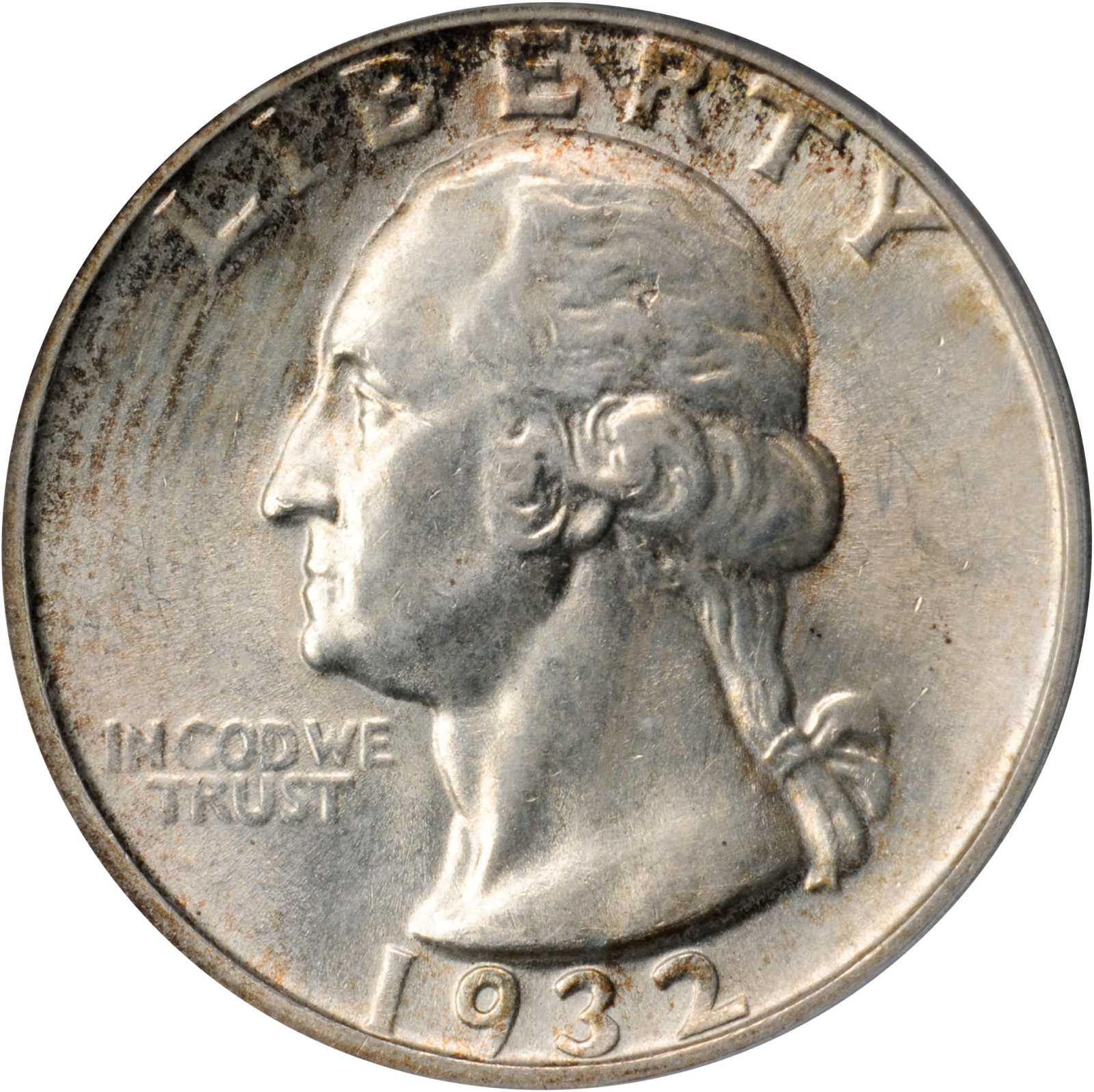1932-D Washington Quarter. AU-58 (ICG).