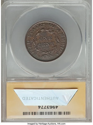 image for: 1824 1C N-4, R.2, -- Corroded -- ANACS. XF40 Details. NGC Census: (0/0). PCGS Population (0/0)....