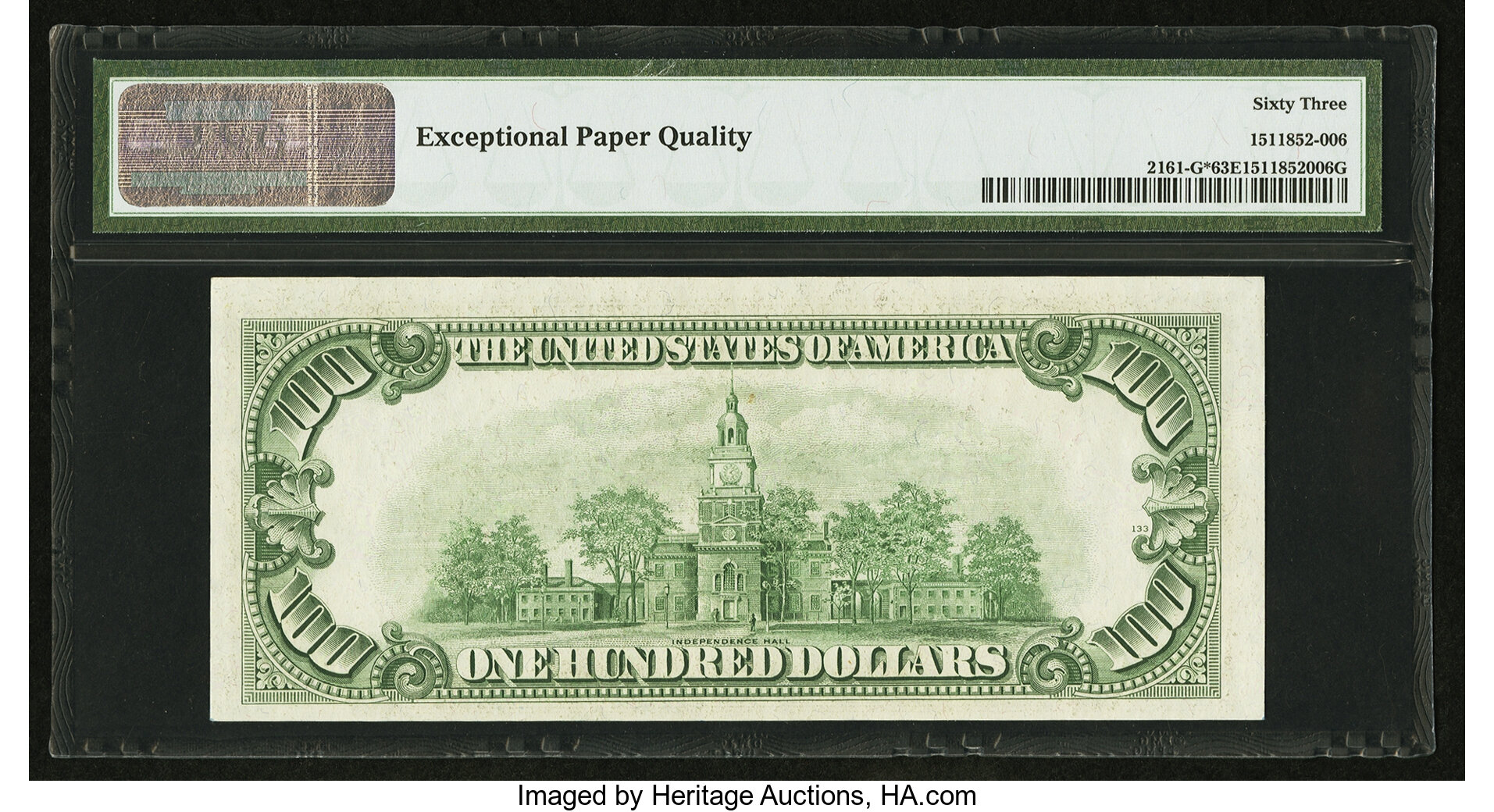 image for: Fr. 2161-G* $100 1950D Federal Reserve Star Note. PMG Choice Uncirculated 63 EPQ....