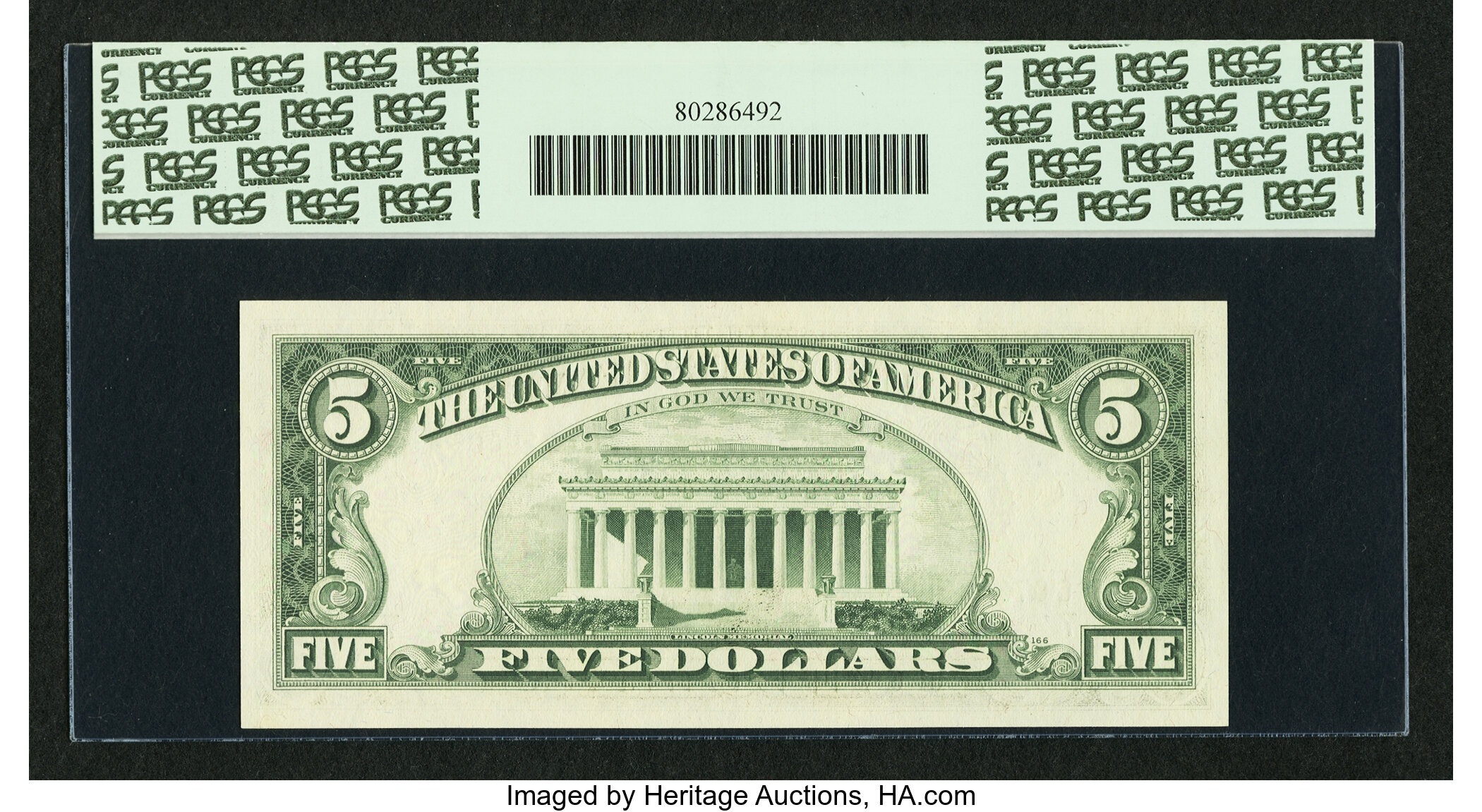 image for: Fr. 1971-G* $5 1969B Federal Reserve Note. PCGS Gem New 66PPQ....