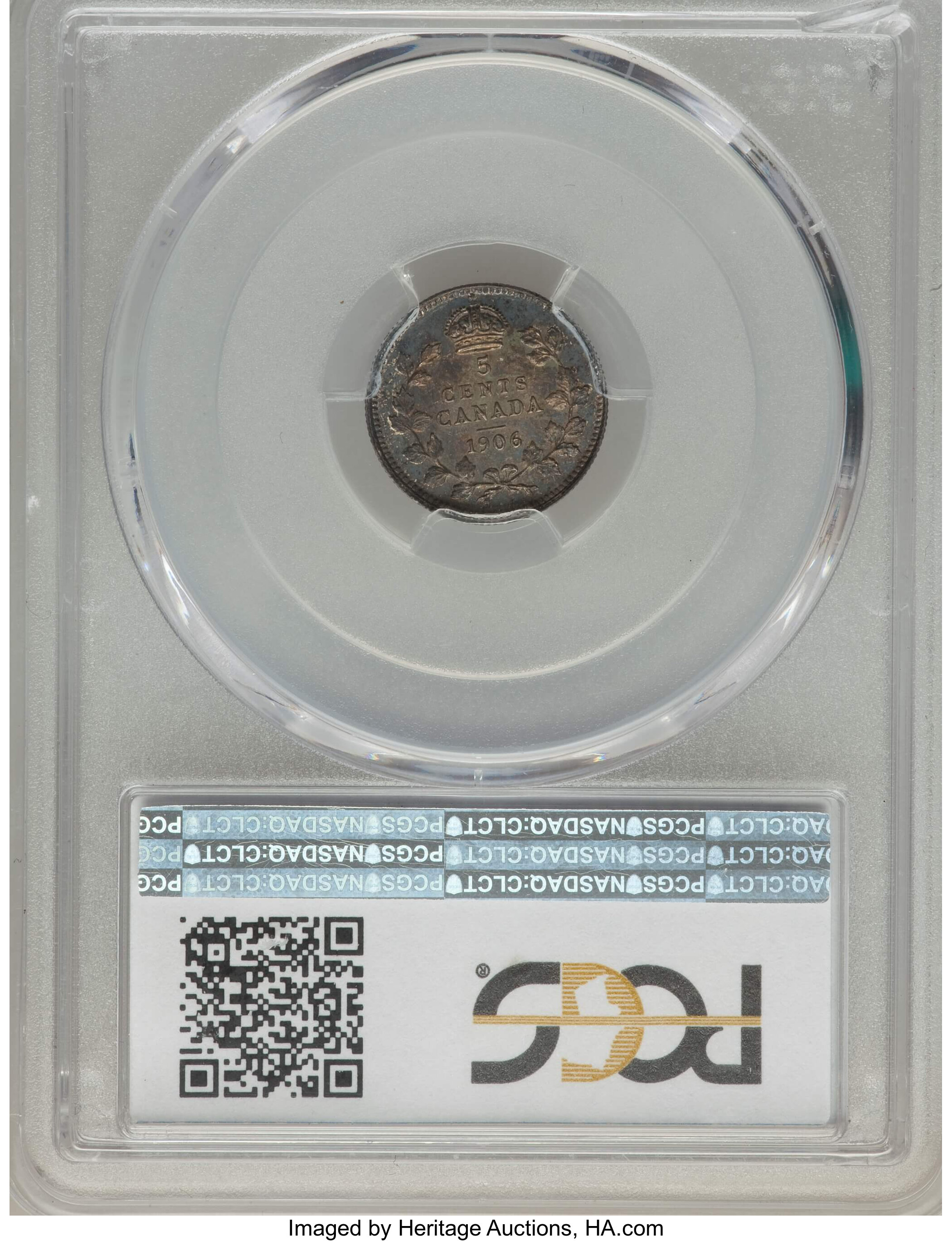 image for: Edward VII 5 Cents 1906 MS62 PCGS