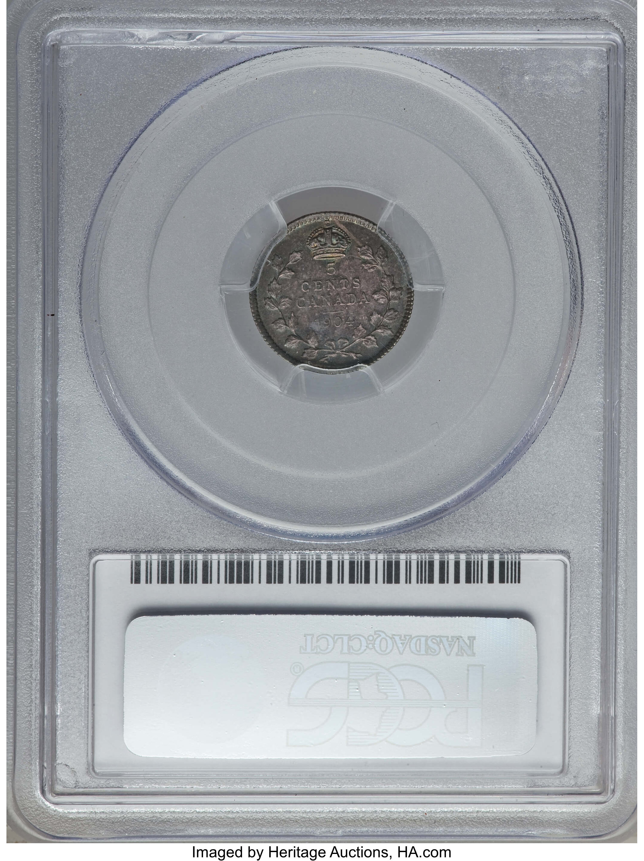 image for: Edward VII 5 Cents 1904 MS62 PCGS