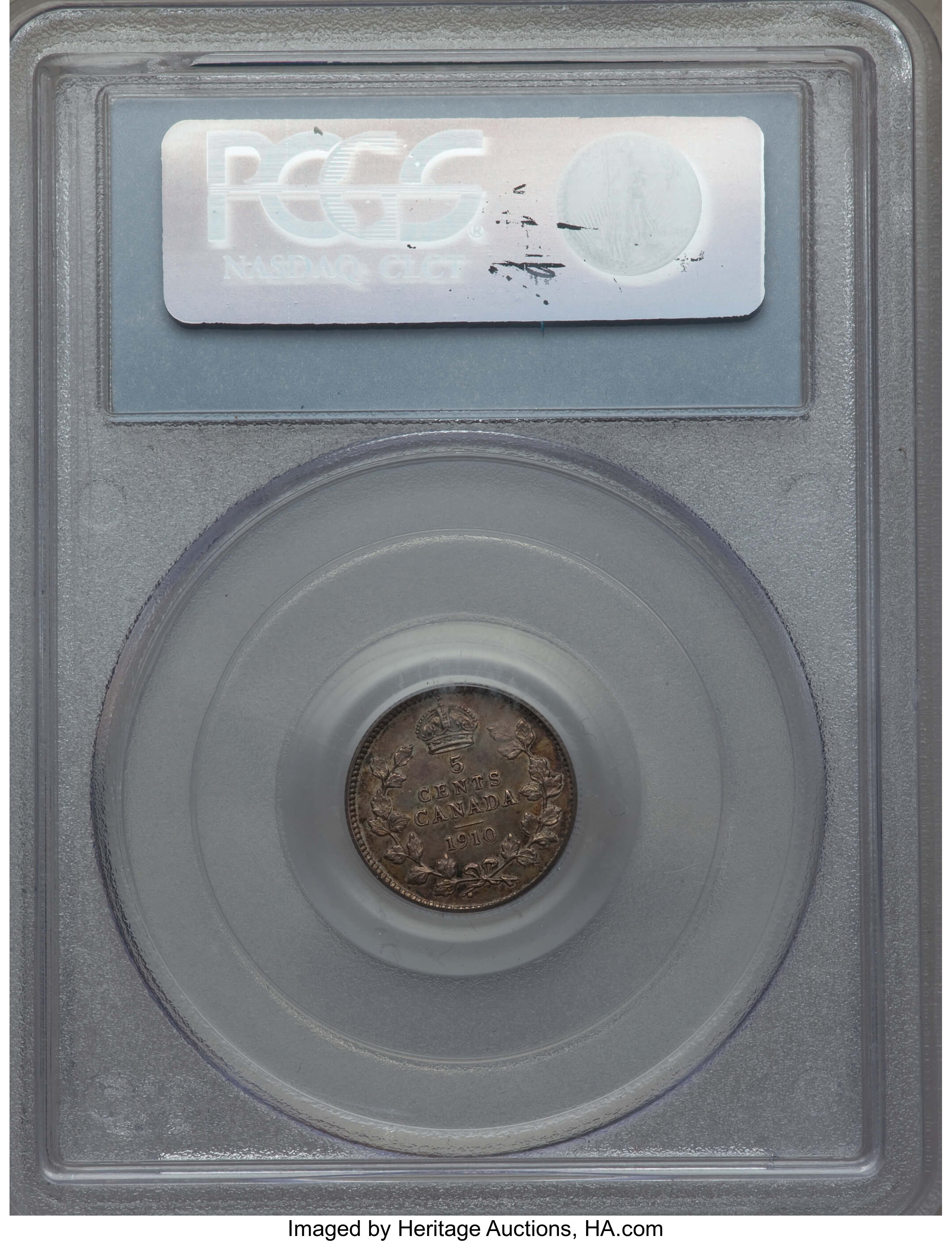 image for: Edward VII 5 Cents 1910 AU58 PCGS