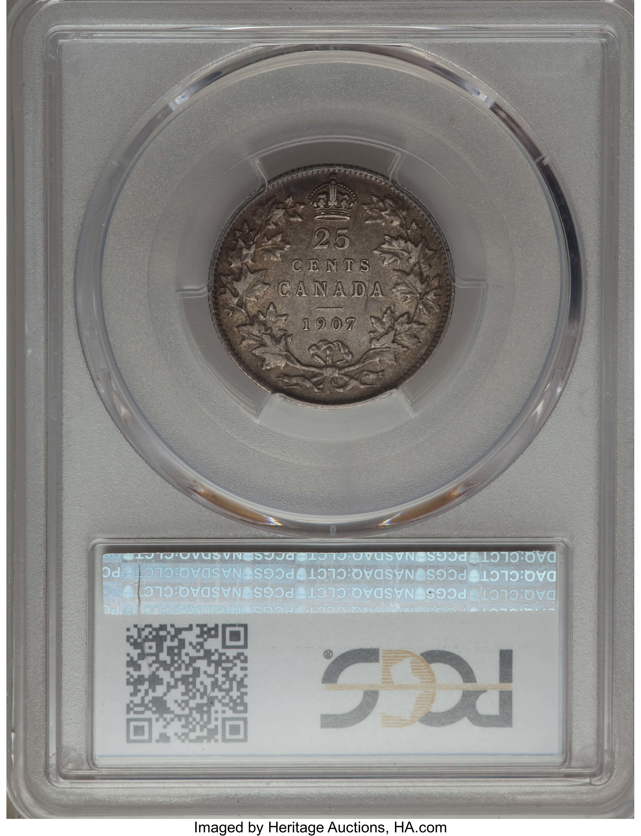 image for: Edward VII 25 Cents 1907 XF45 PCGS