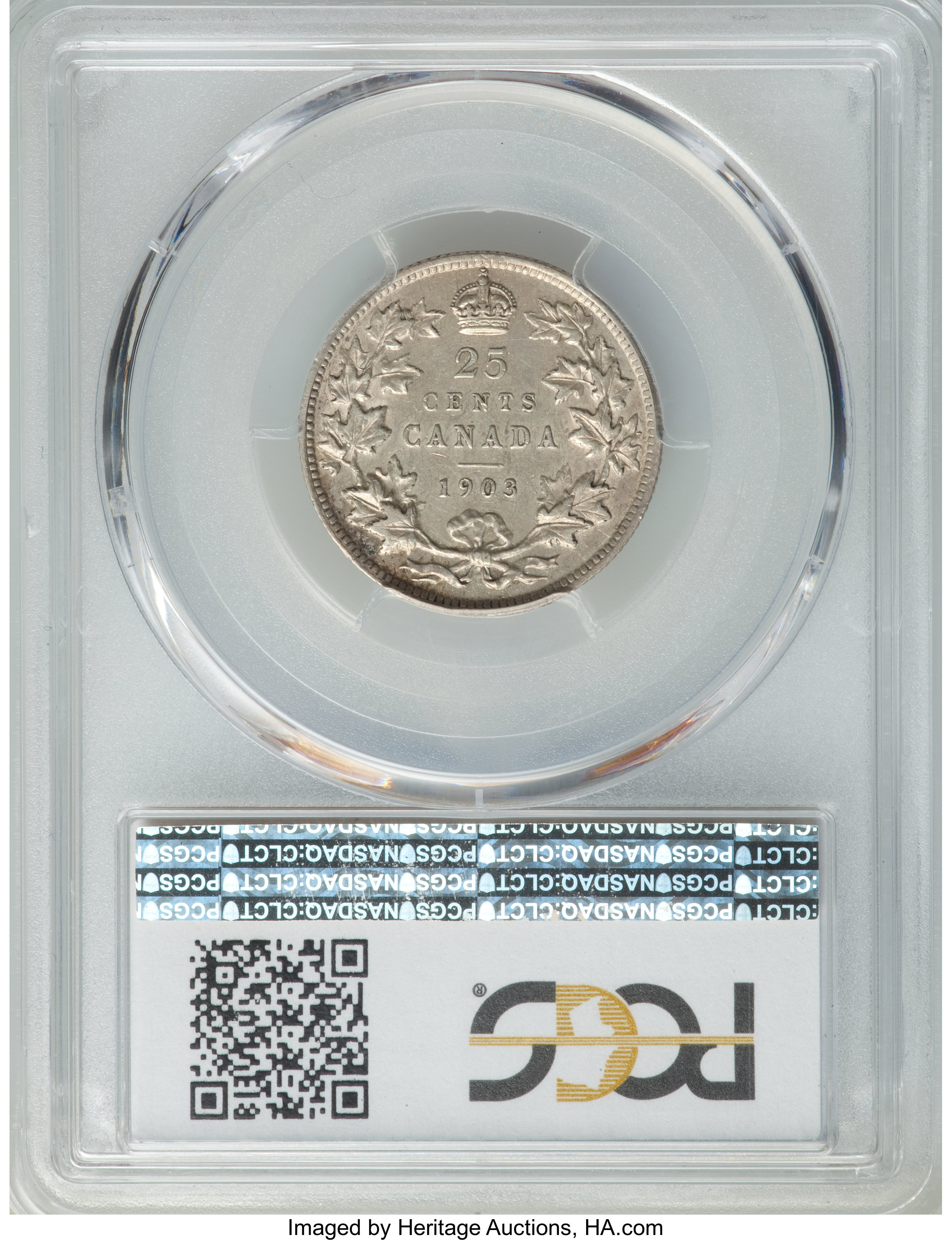 image for: Edward VII 25 Cents 1903 AU53 PCGS