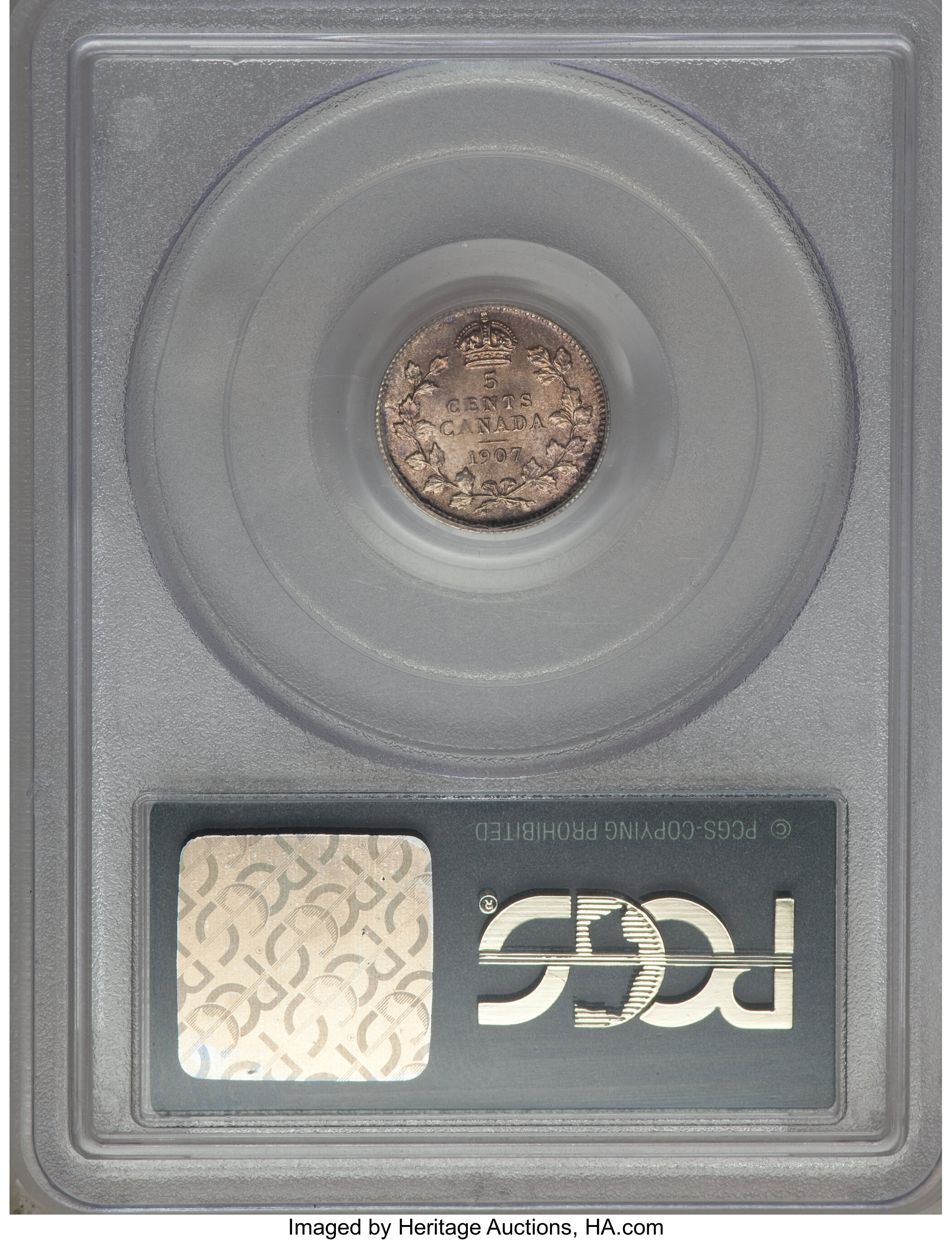 image for: Edward VII 5 Cents 1907 MS63 PCGS