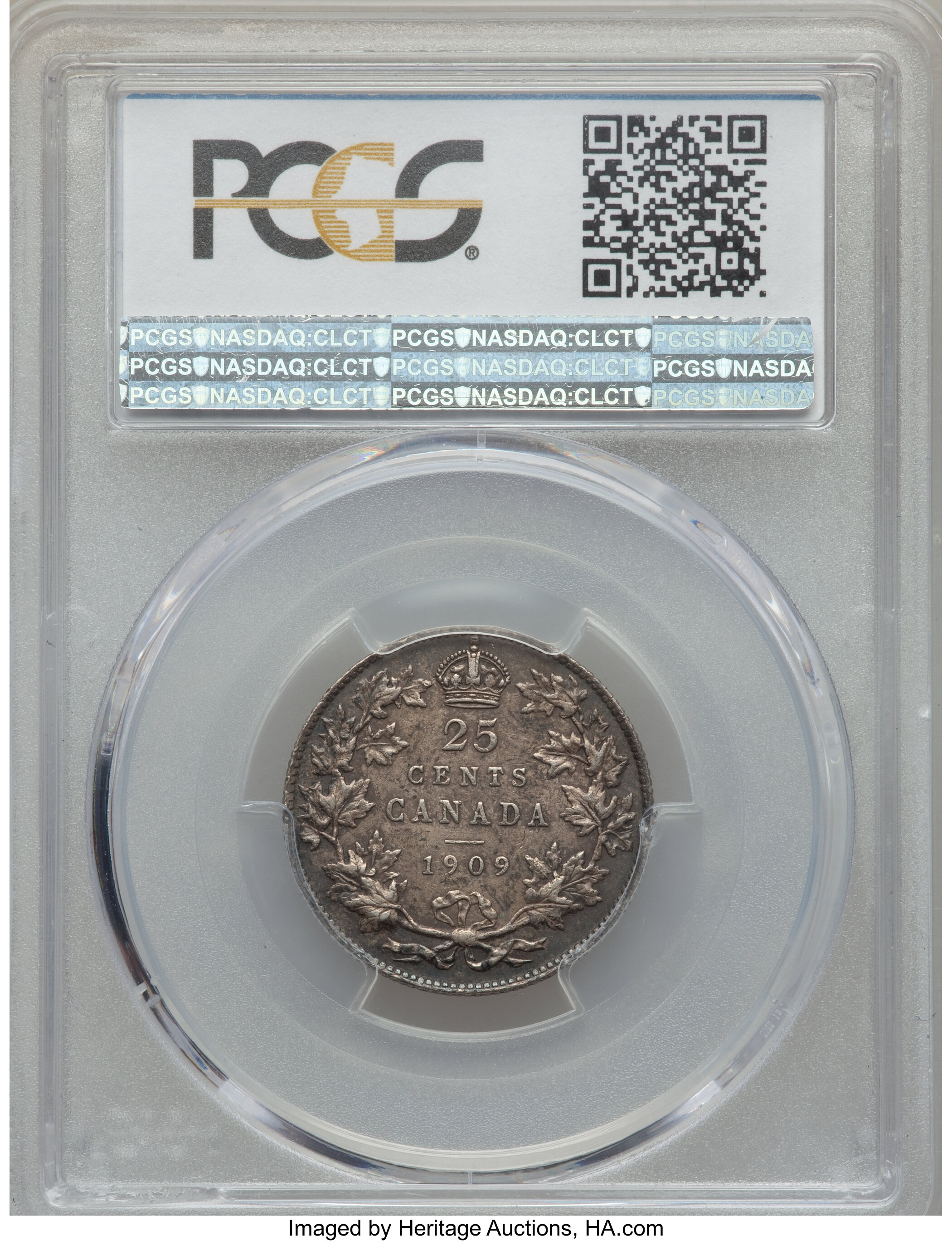 image for: Edward VII 25 Cents 1909 AU53 PCGS