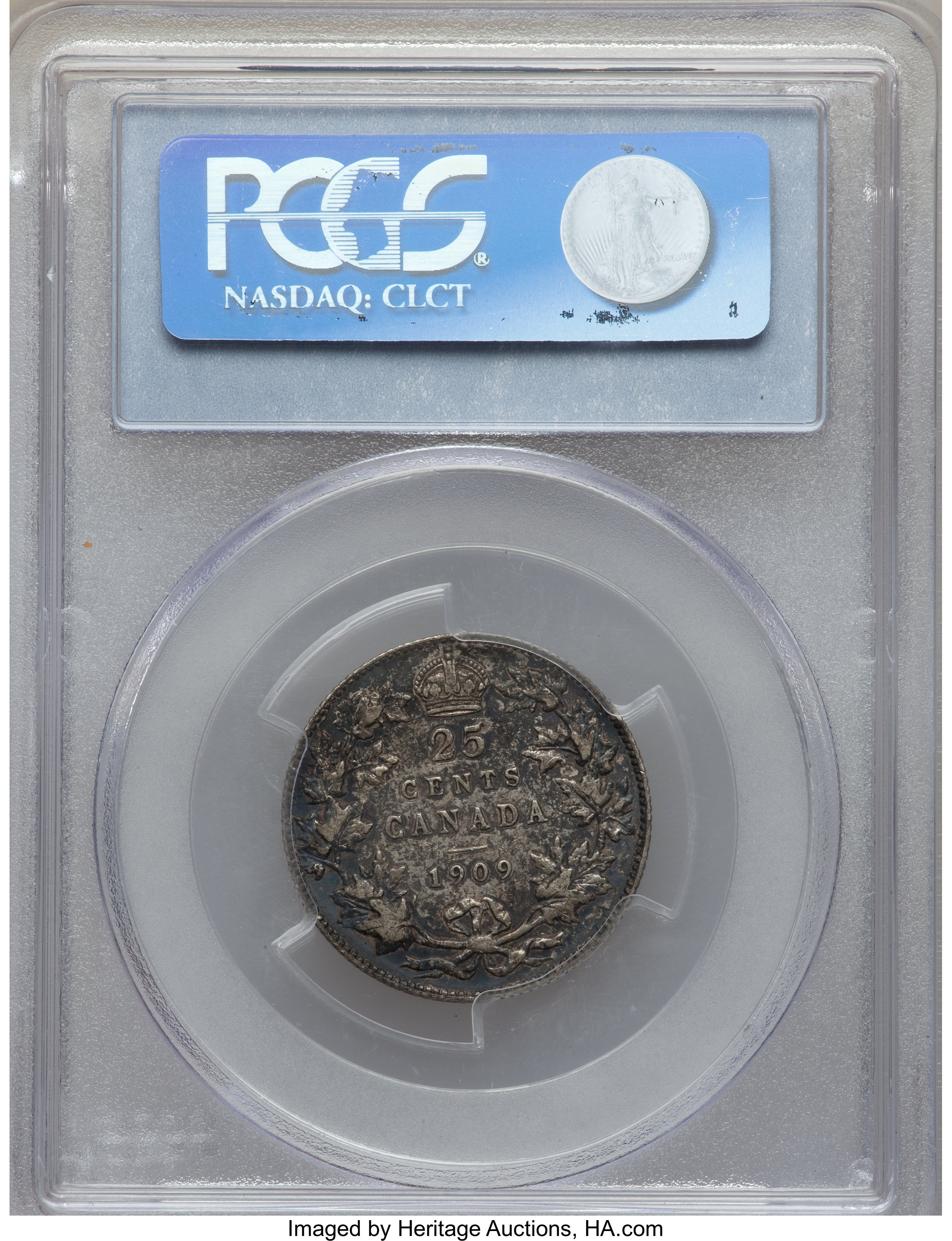 image for: Edward VII 25 Cents 1909 XF45 PCGS