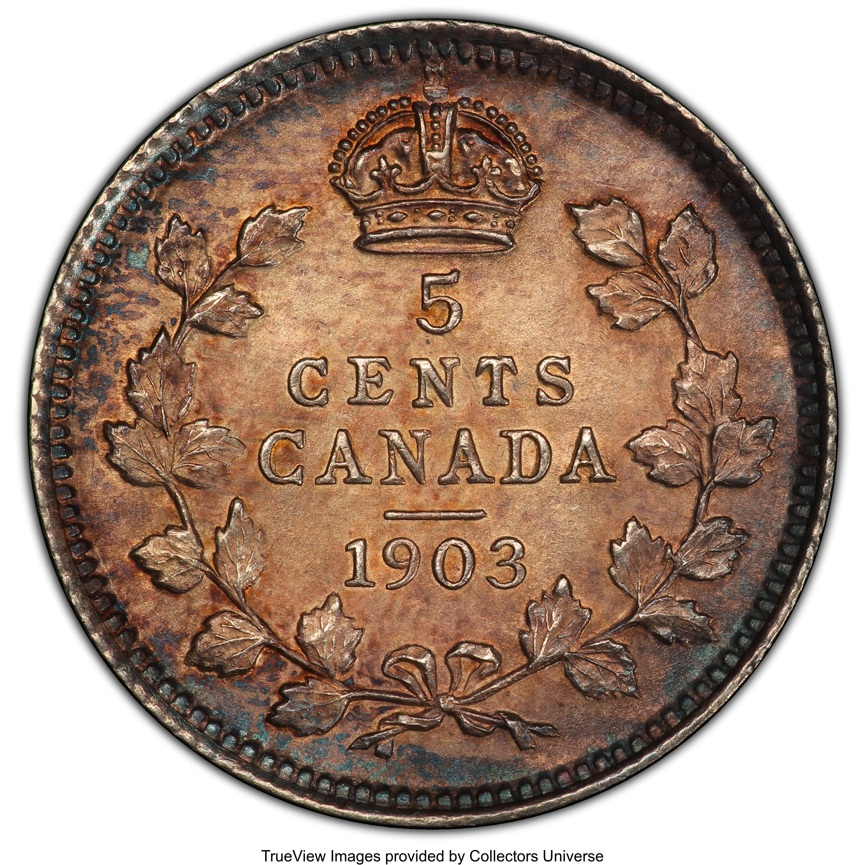image for: Edward VII 5 Cents 1903 MS63 PCGS