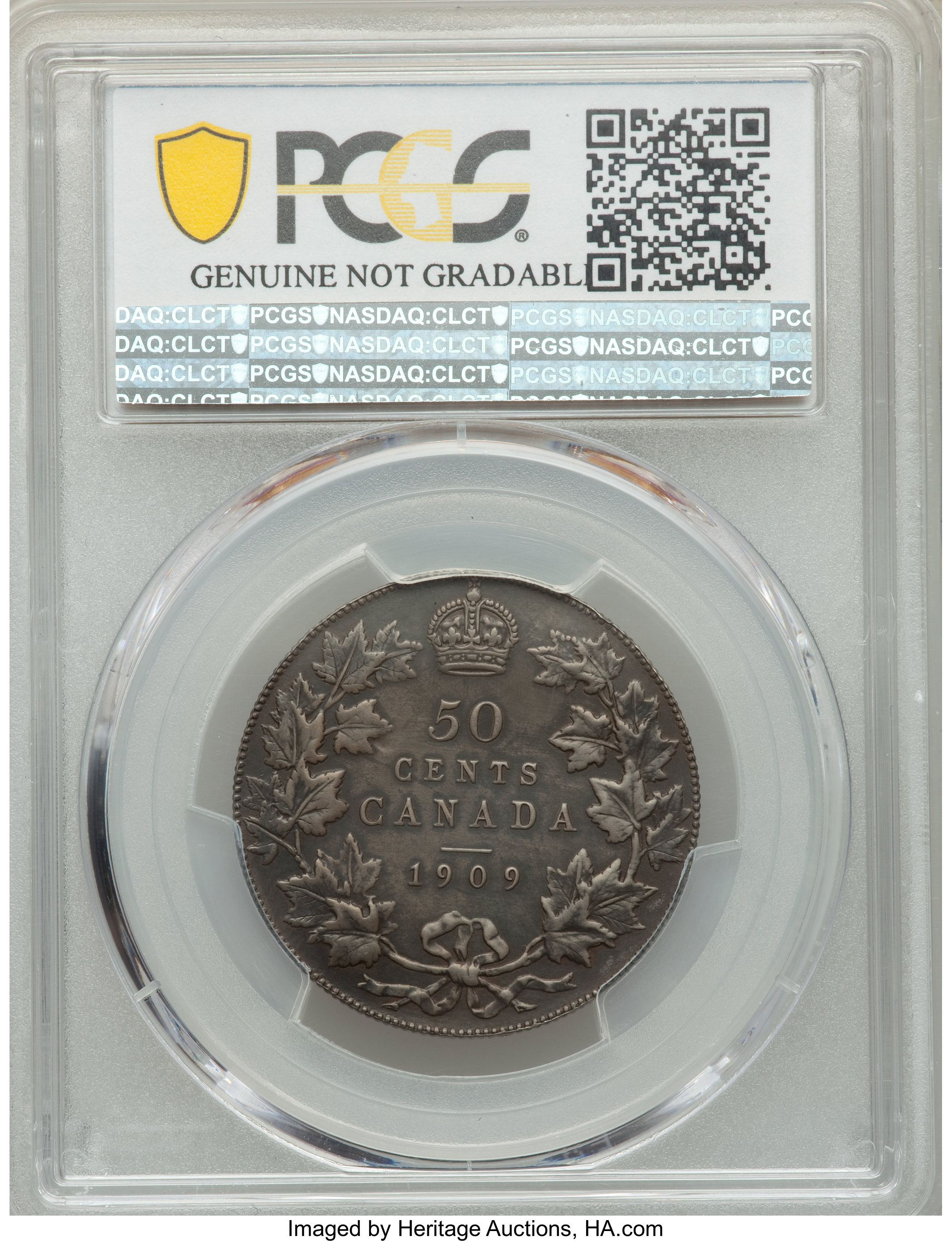 image for: Edward VII 50 Cents 1909 AU Details (Surfaces Smoothed) PCGS