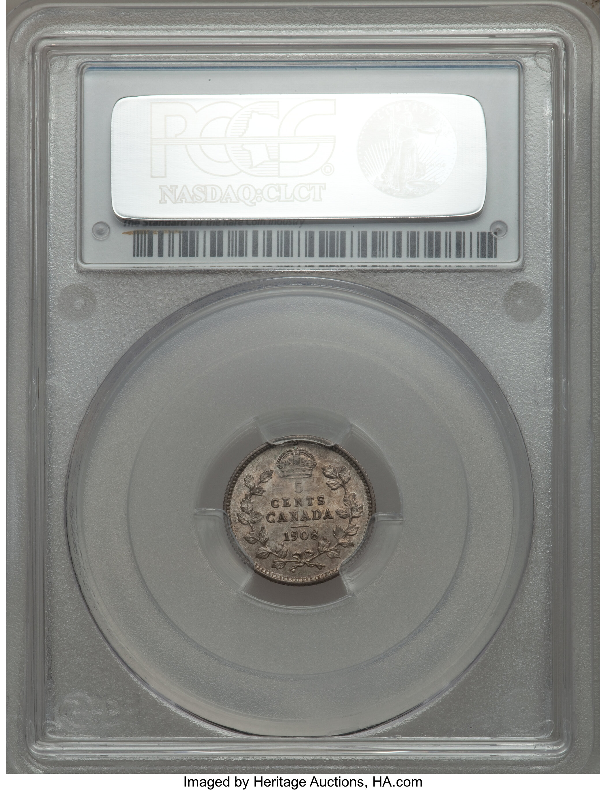 image for: Edward VII 5 Cents 1908 AU55 PCGS