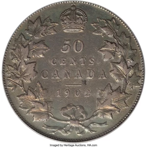 image for: Edward VII 50 Cents 1902 AU50 PCGS