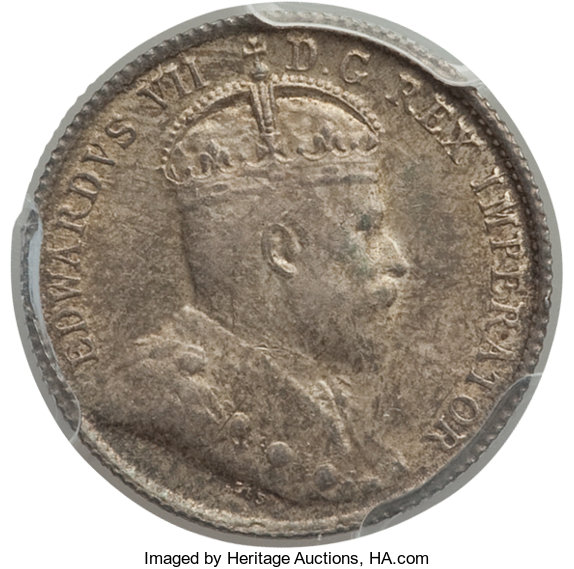 image for: Edward VII 5 Cents 1904 MS63 PCGS