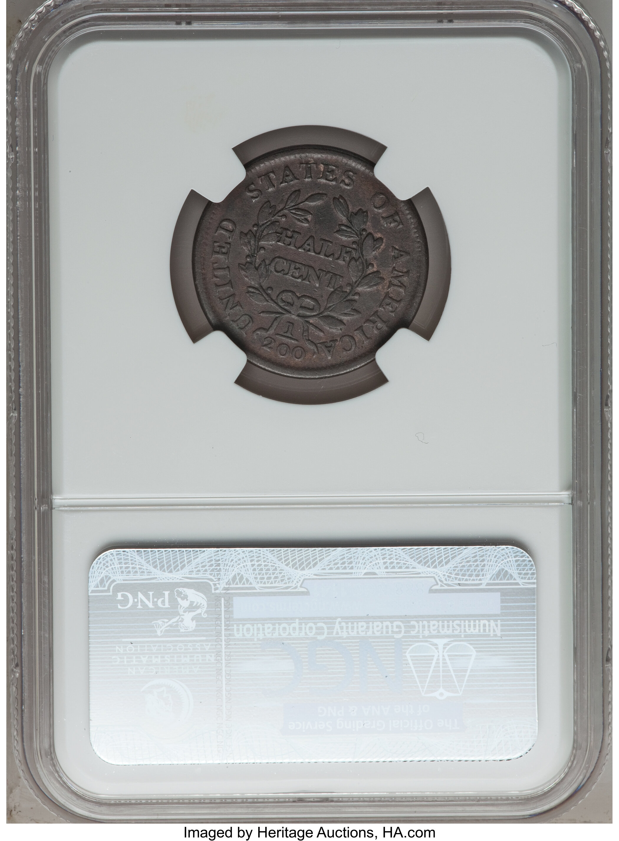 1804 1/2c Crosslet 4, Stems, C-9 MS BN F12 BN thumbnail 17