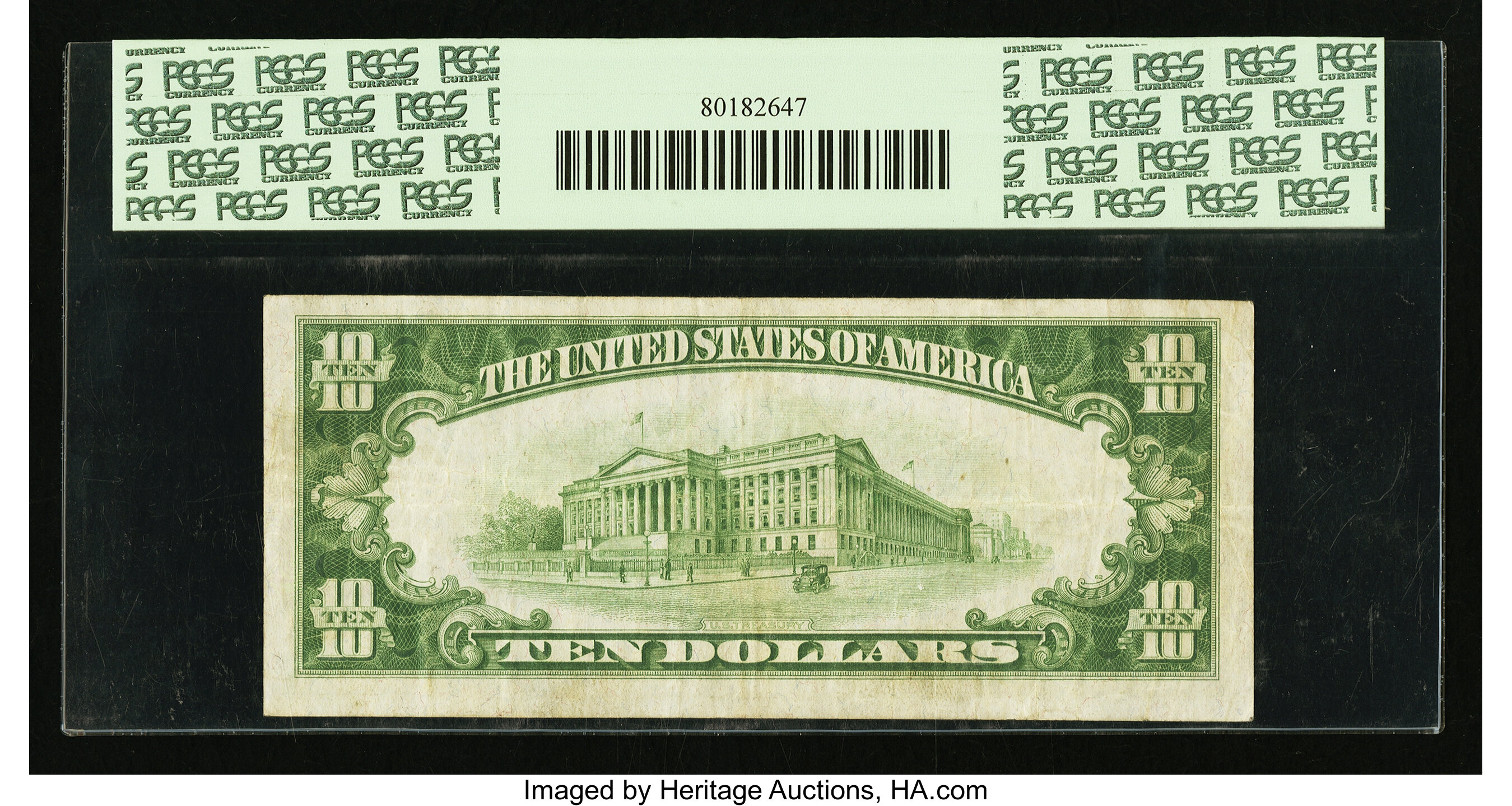 image for: Fr. 2002-E* $10 1928B Dark Green Seal Federal Reserve Star Note. PCGS Very Fine 30PPQ....