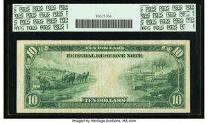 image for: Fr. 912 $10 1914 Federal Reserve Note PCGS Very Fine 25....