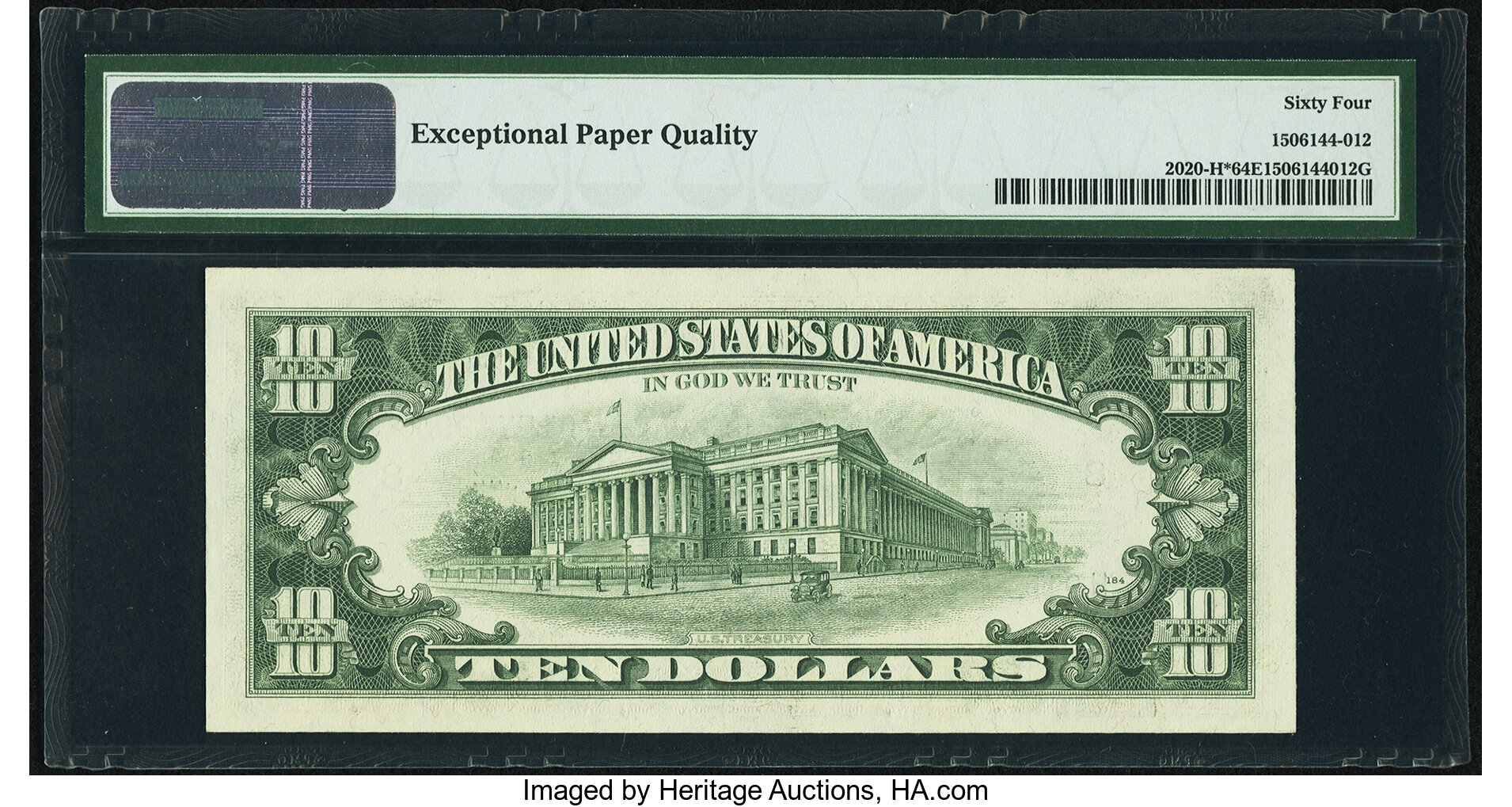 image for: Fr. 2020-H* $10 1969B Federal Reserve Note. PMG Choice Uncirculated 64 EPQ....